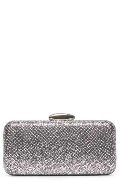 Dolce Vita Metallic Frame Clutch In Neutral
