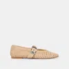 Dolce Vita Mikel Ballet Flats Camel Perforated Suede In Neutral