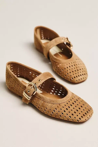 Dolce Vita Mikel Ballet Flats Lt Brown Perforated Suede In Multi
