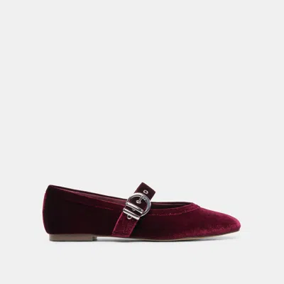 Dolce Vita Mikel Velvet Ballet Flats In Bordeaux Velvet Size 6 By  In Burgundy