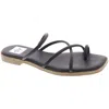 Dolce Vita Milany Womens Faux Leather Slip-on Strappy Sandals In Black