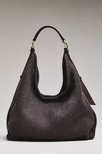 Dolce Vita Miriel Raffia Tote Bag In Brown