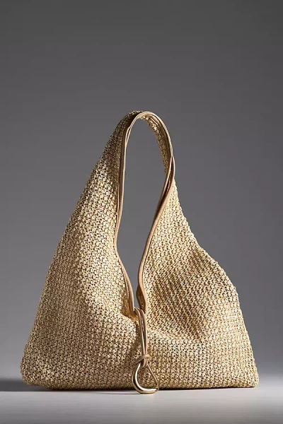 Dolce Vita Missie Raffia Mesh Tote In Beige