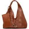 Dolce Vita Missie Woven Shoulder Bag In Brown