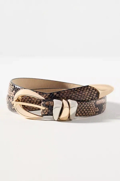 Dolce Vita Mixed Metal Belt In Brown