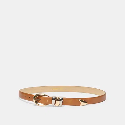 Dolce Vita Mixed Metal Buckle Belt In Tan Size Xl/2xl By