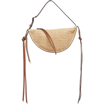 Dolce Vita Monaco Raffia Shoulder Bag In Natural