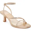 Dolce Vita Morah Ankle Strap Sandal In Gold Metallic Leather