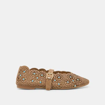 Dolce Vita Morgin Ballet Flats In Mushroom Suede Size 11 By  In Brown