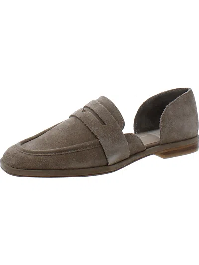 Dolce Vita Moyra Womens Suede Slip On Loafers In Grey