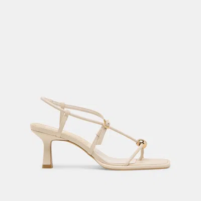 Dolce Vita Mylee Heels Creme Leather In Brown
