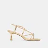 Dolce Vita Mylee Heels Gold Distressed Leather In Gold