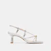 Dolce Vita Mylee Heels Silver Distressed Leather In Silver