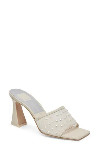DOLCE VITA DOLCE VITA NADRA FAUX PEARL MESH MULE SANDAL