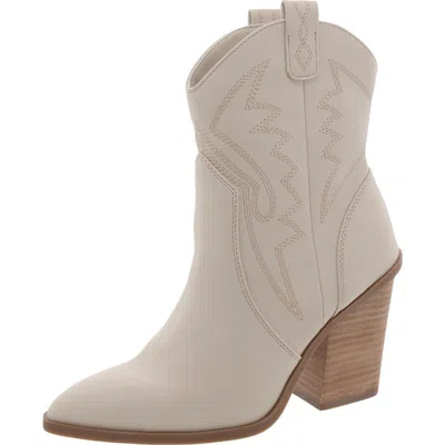 Dolce Vita Nakeeta Womens Faux Leather Embroidered Cowboy, Western Boots In Multi