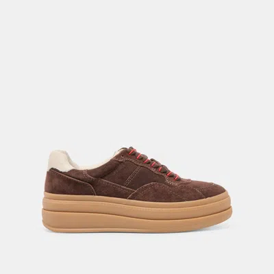 Dolce Vita Naomy H2o Sneakers Dk Brown Suede