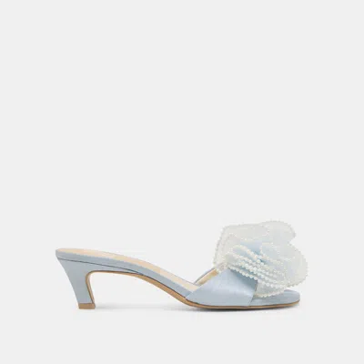 Dolce Vita Narita Pearl Heels Light Blue Satin In Multi