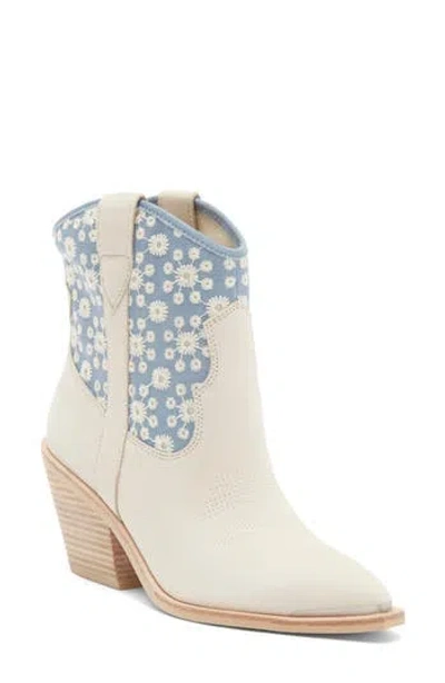 Dolce Vita Nashe Western Bootie In Blue Floral