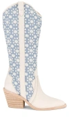 Dolce Vita Navene Western Boot In 蓝底花纹