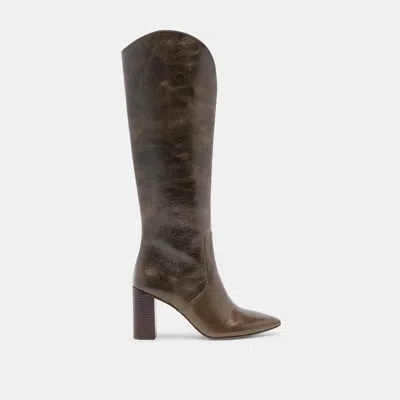 Dolce Vita Nedi Boots Dark Olive Leather