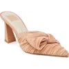 Dolce Vita Nerina Metallic Ribbon Mule Pump In Honey Fabric