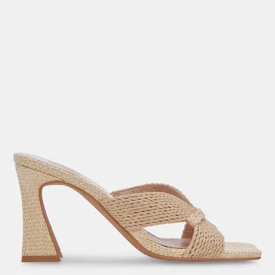 Dolce Vita Nitro Heels Lt Natural Raffia In Beige
