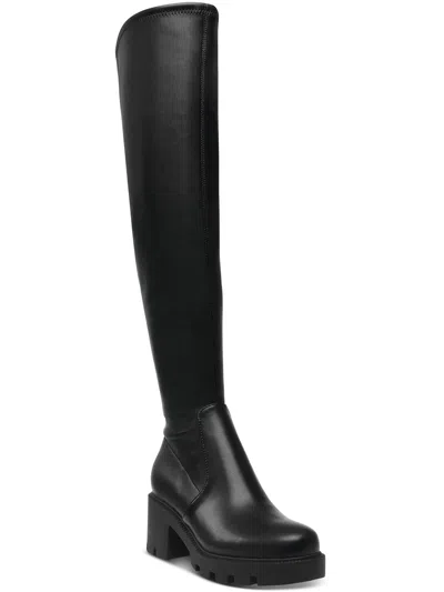 Dolce Vita Nitro Womens Faux Leather Tall Over-the-knee Boots In Black
