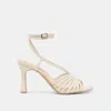 Dolce Vita Nivana Heels Off White Crinkle Patent In Multi