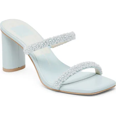 Dolce Vita Nolah Faux Pearl Sandal In Ice Blue Stella Leather