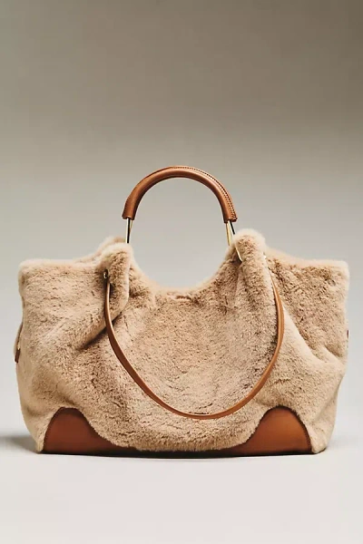 Dolce Vita Nomad Fuz Hobo Tote In Brown