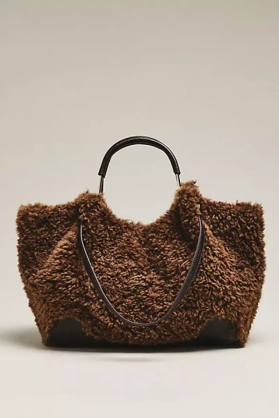 Dolce Vita Nomad Fuz Hobo Tote In Brown