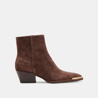 Dolce Vita Nonah Booties Dk Brown Suede