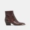Dolce Vita Nonah Booties Java Snake Embossed