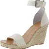 Dolce Vita Noor Leather Espadrille Wedge Sandals In White