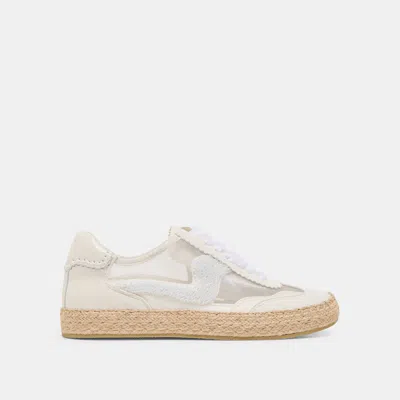 Dolce Vita Notice Espadrille Bead Sneakers White Mesh