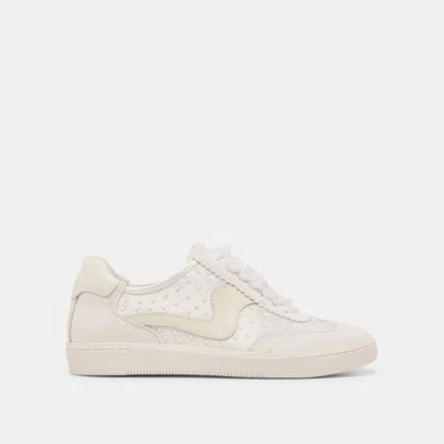 Dolce Vita Notice Pearl Sneakers Off White Satin