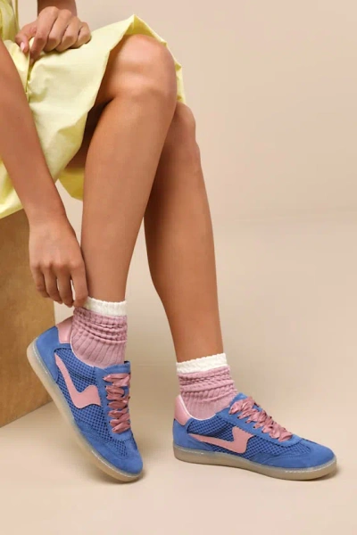 Dolce Vita Notice Royal Blue Woven Mesh Sneakers