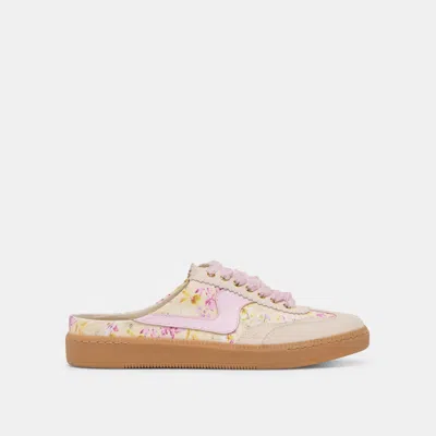 Dolce Vita Notice Slide Sneakers Purple Floral Leather