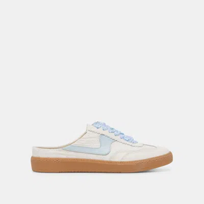 Dolce Vita Notice Slide Sneakers White Blue Eyelet