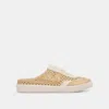 Dolce Vita Notice Slide Woven Sneakers Lt Natural Woven Raffia In Multi