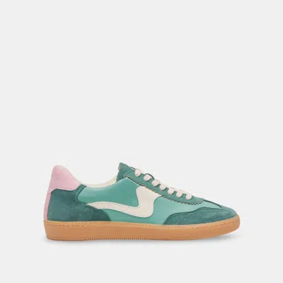 Dolce Vita Notice Sneakers Green Suede In Multi
