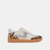 Dolce Vita Notice Sneakers Leopard Multi Calf Hair In Animal Print