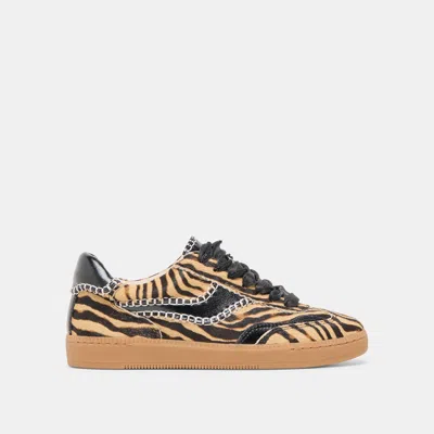 Dolce Vita Notice Stitch Sneakers Tiger Calf Hair In Multi