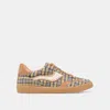 Dolce Vita Notice Stitch Sneakers Yellow Plaid Tweed In Multi