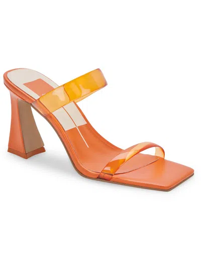 Dolce Vita Novah Womens Slip On Mule Sandals In Orange