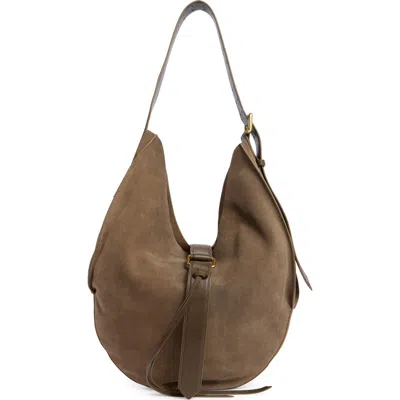 Dolce Vita Oakley Large Suede Hobo Bag In Green