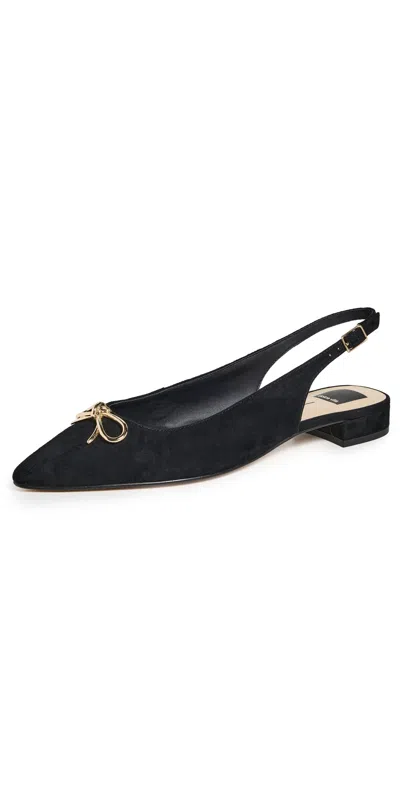Dolce Vita Obella Flats Onyx Suede In Black