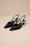 Dolce Vita Odela Pointed Toe Kitten Heel Slingback Pump In Black