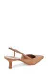 Dolce Vita Odela Pointed Toe Kitten Heel Slingback Pump In Toffee Suede