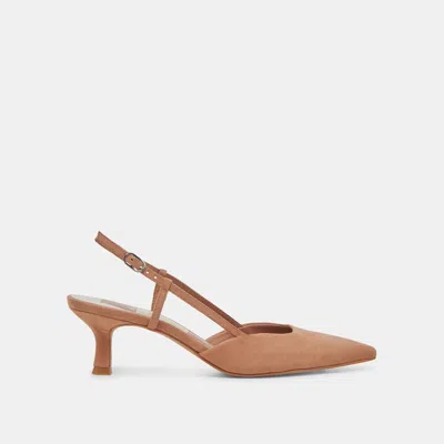Dolce Vita Odela Wide Heels Toffee Suede In Brown